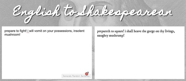 English to Shakespearean