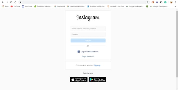 Instagram on chrome