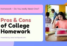 pros and cons college homework