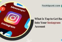 tap to get back into your instagram account