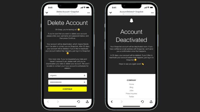 how to delete your snapchat account