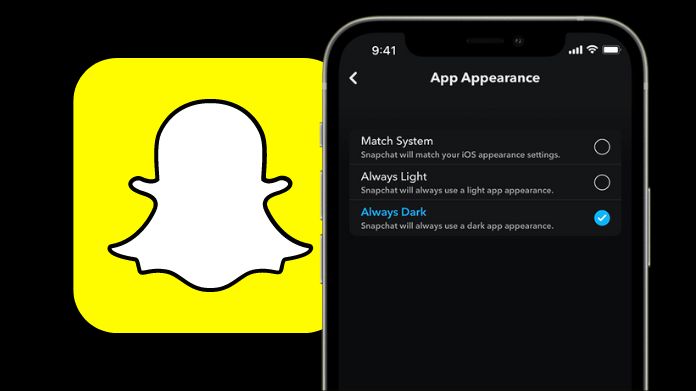 snapchat dark mode
