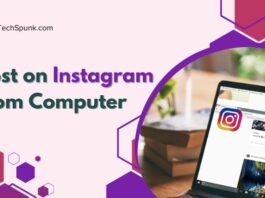 post on instagram from computer