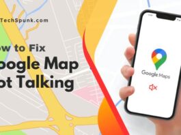 google maps not talking