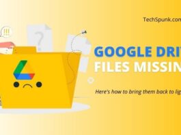 google drive files missing