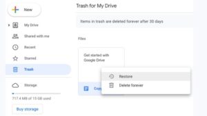 google drive files missing