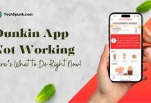 dunkin app not working