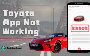 toyota app not working
