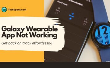 galaxy wearable app not working