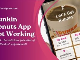 dunkin donuts app not working