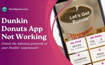 dunkin donuts app not working