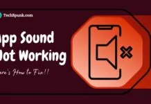 app sound not working